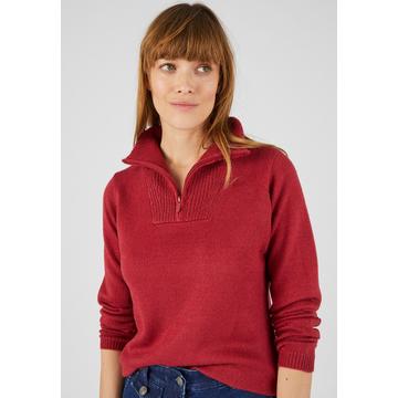 Pullover aus schmiegsamem Jerseystrick mit Troyerkragen.