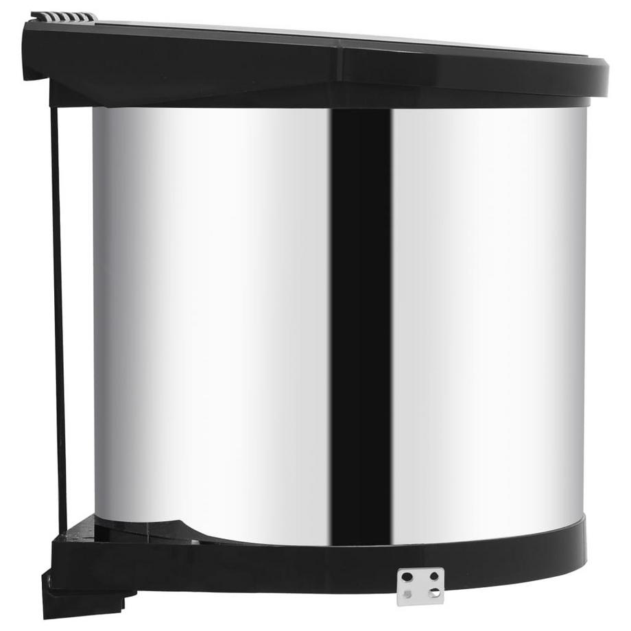 VidaXL Poubelle acier inoxydable  