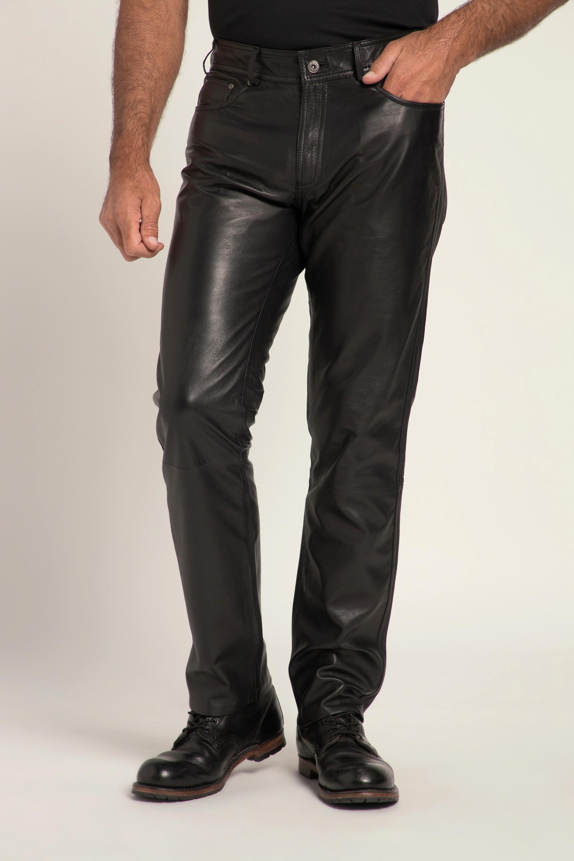 JP1880  Pantalon en cuir nappa d'agneau de grande qualité, coupe Regular 5 poches - jusqu'au 70 