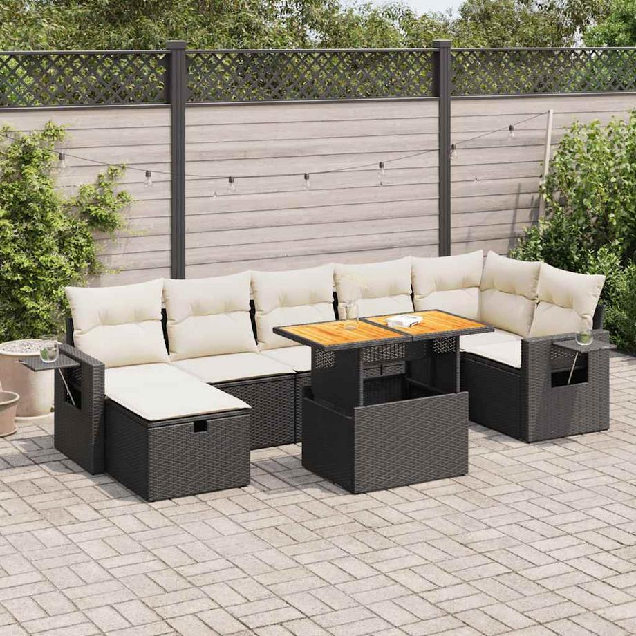 VidaXL set divano da giardino Polirattan  