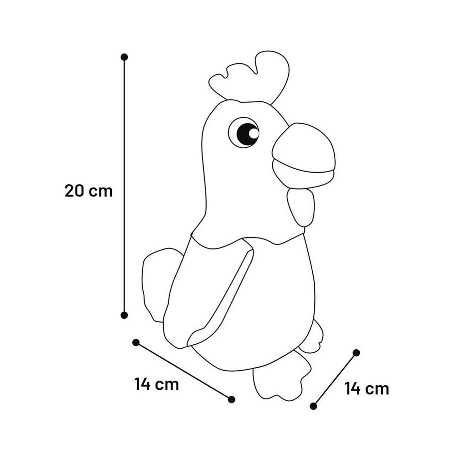 Flamingo  Plüschtier Hahn bunt 