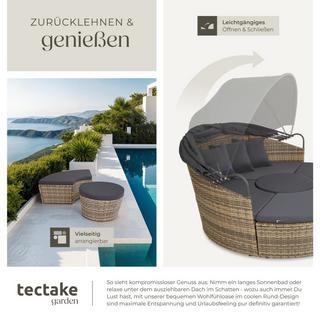 Tectake Rattan Sonneninsel Santorin widerstandsfähig UV-beständig  