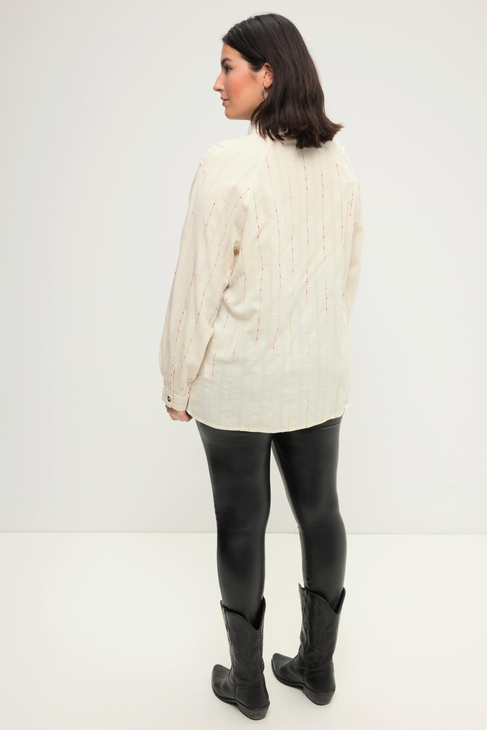 Studio Untold  Blusa dal taglio oversize con texture colorata, collo da camicia e maniche lunghe 