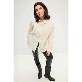 Studio Untold  Blusa dal taglio oversize con texture colorata, collo da camicia e maniche lunghe 