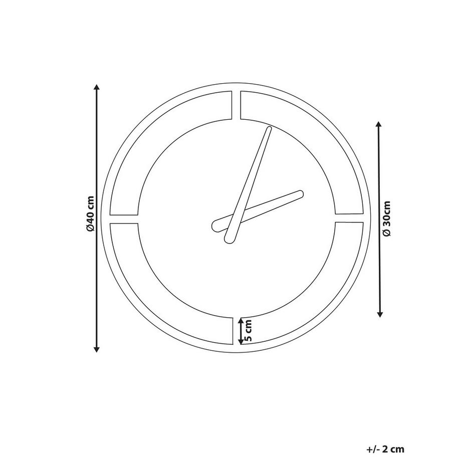 Beliani Orologio da parete en Acciaio Moderno TRIENT  
