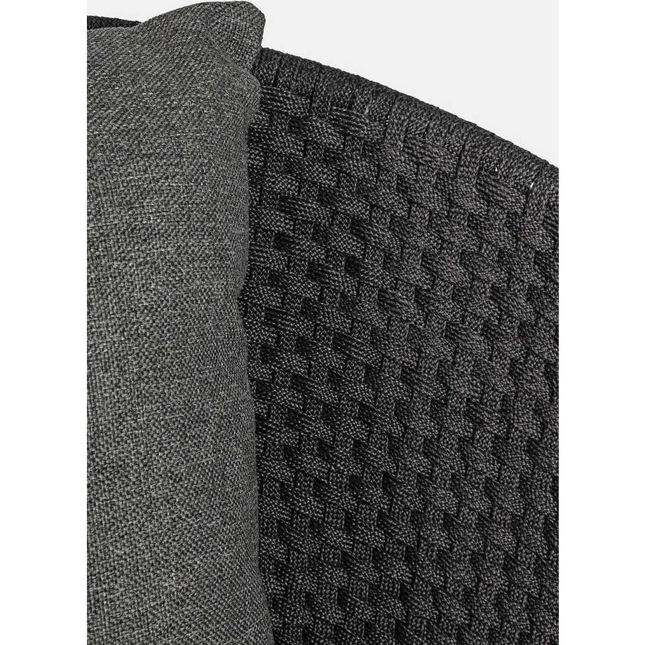 mutoni Divano da giardino a 2 posti Coachella antracite con cuscini  