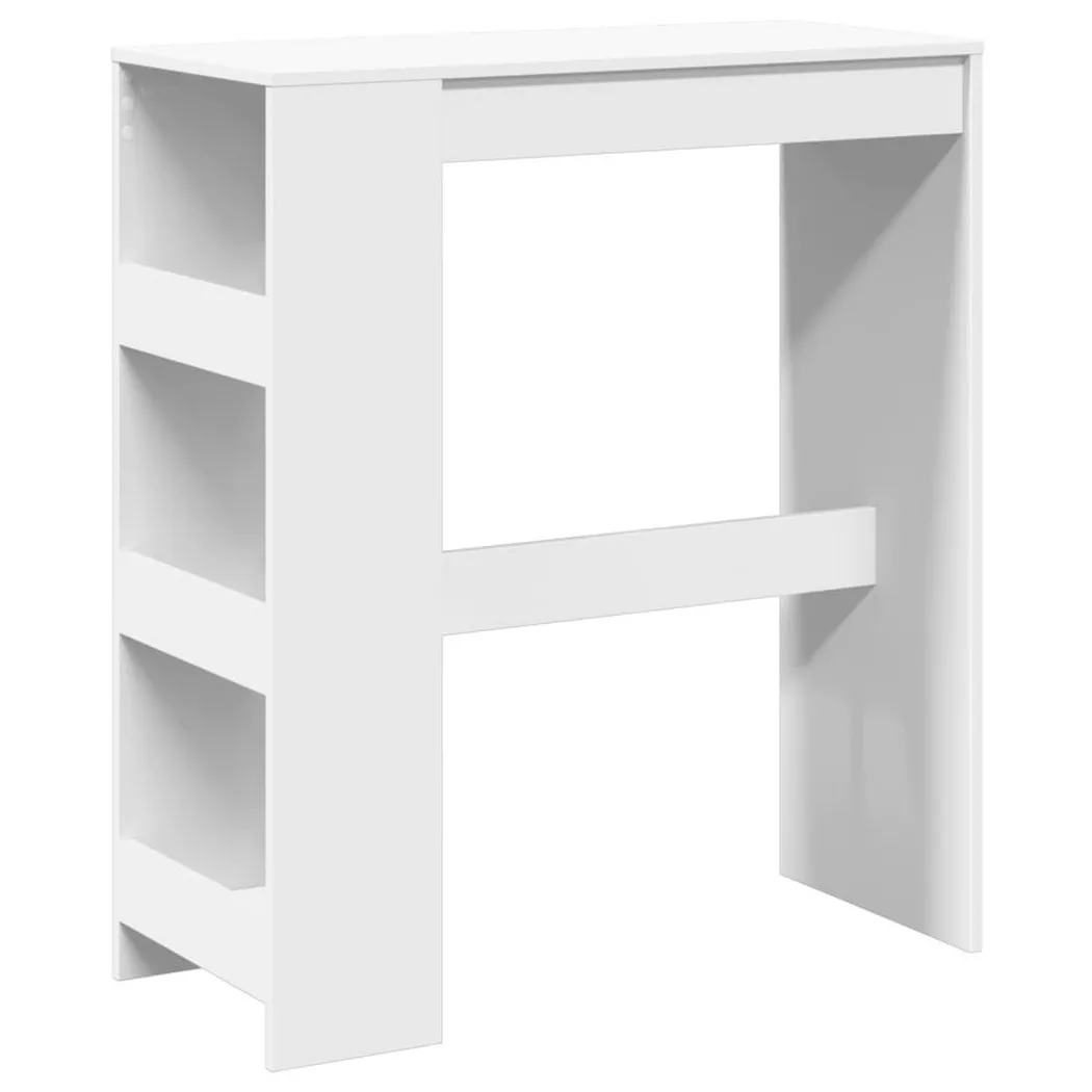 VidaXL - Table de bar bois d'ingénierie, One Size, Blanc