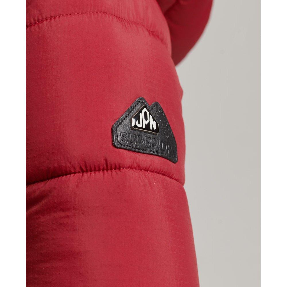 Superdry Piumino Lungo con Cappuccio in Pelliccia Sintetica  