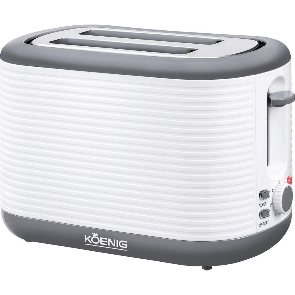 König TOASTER STRIPES WEISS B02602  