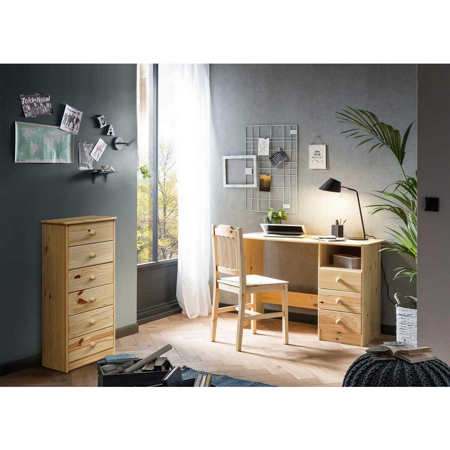 mutoni Esszimmerstuhl Stravix Kiefernholz natur (2er-Set)  