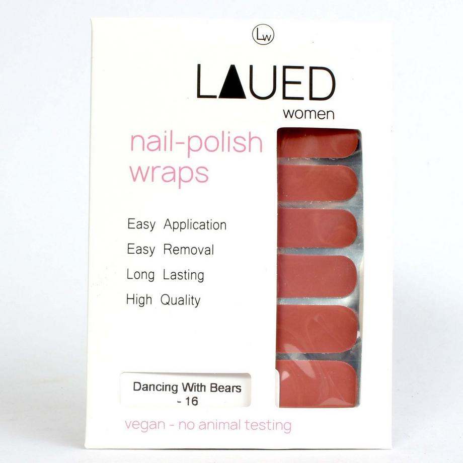 LAUED  vegane Nagelfolien solid brown Dancing With Bears 