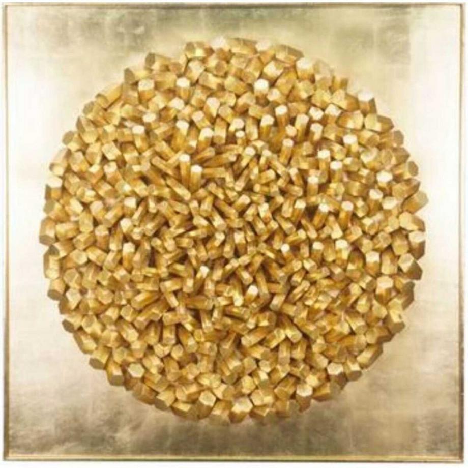 KARE Design  Wandobjekt Mikado gold 120x120 