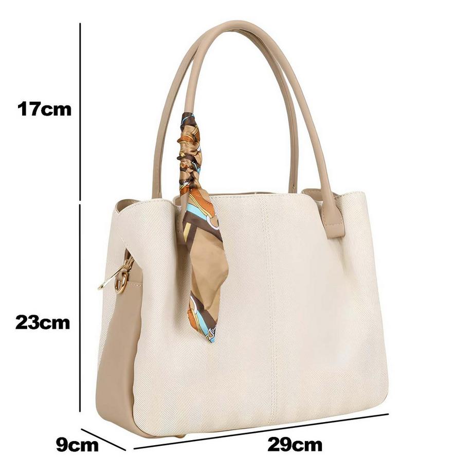 Gallantry Chevron Shopper mit Schal  