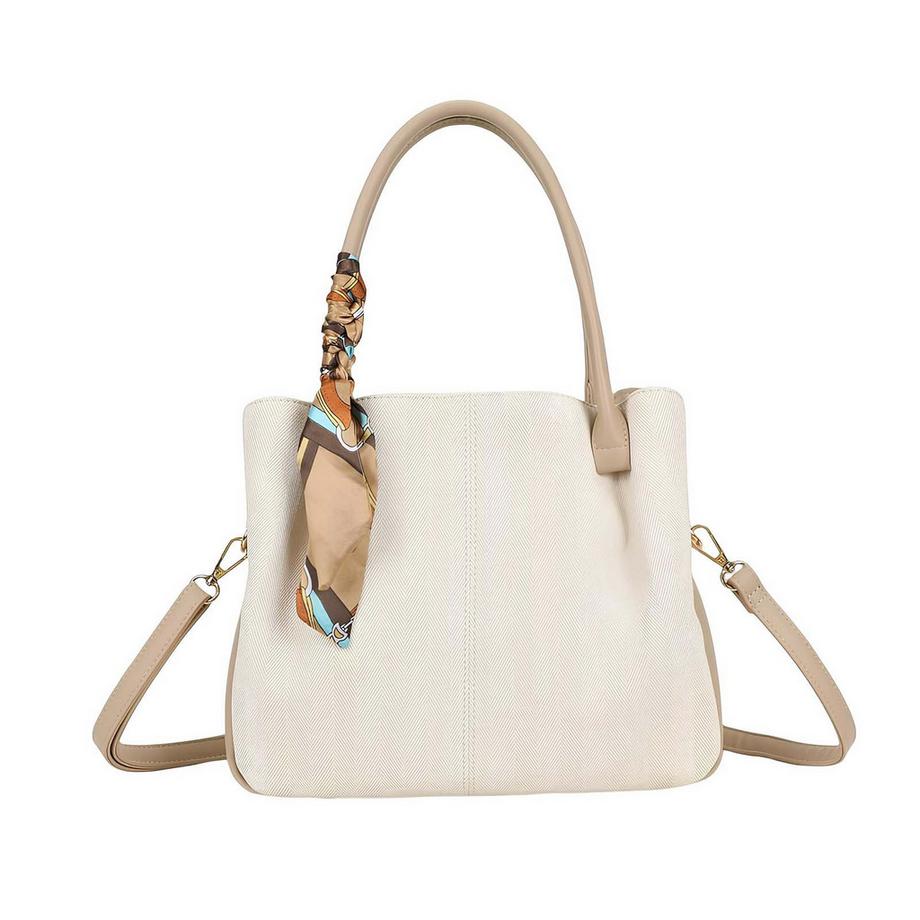 Shopper Chevron mit Tuch