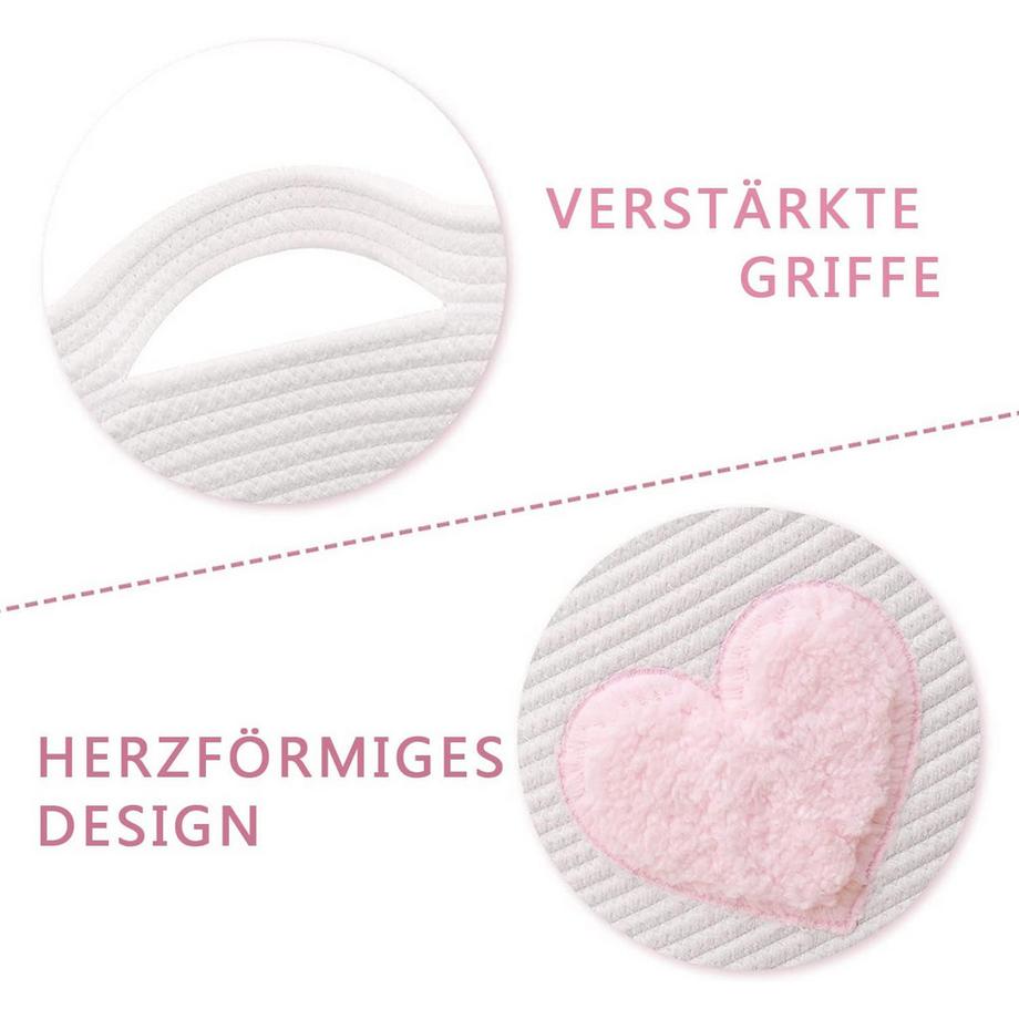 Alopini Großer Korb aus Baumwollseil, geflochtener Aufbewahrungskorb für Spielzeug, Wäsche und Deckenhalter  