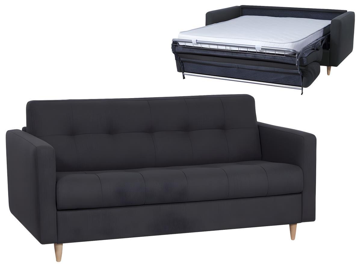 Vente-unique Schlafsofa mit Matratze 3Sitzer Stoff GANOA  