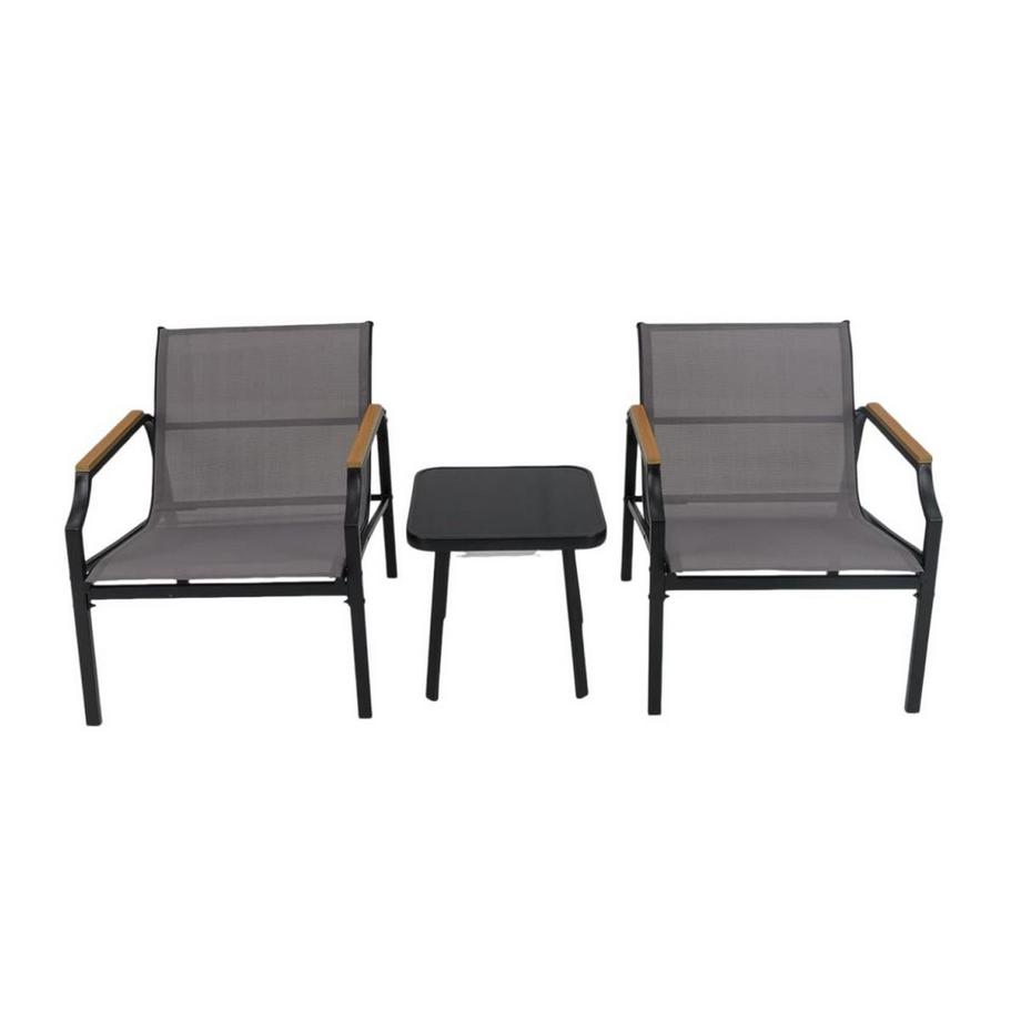 Set da patio da 3 pezzi con tavolo