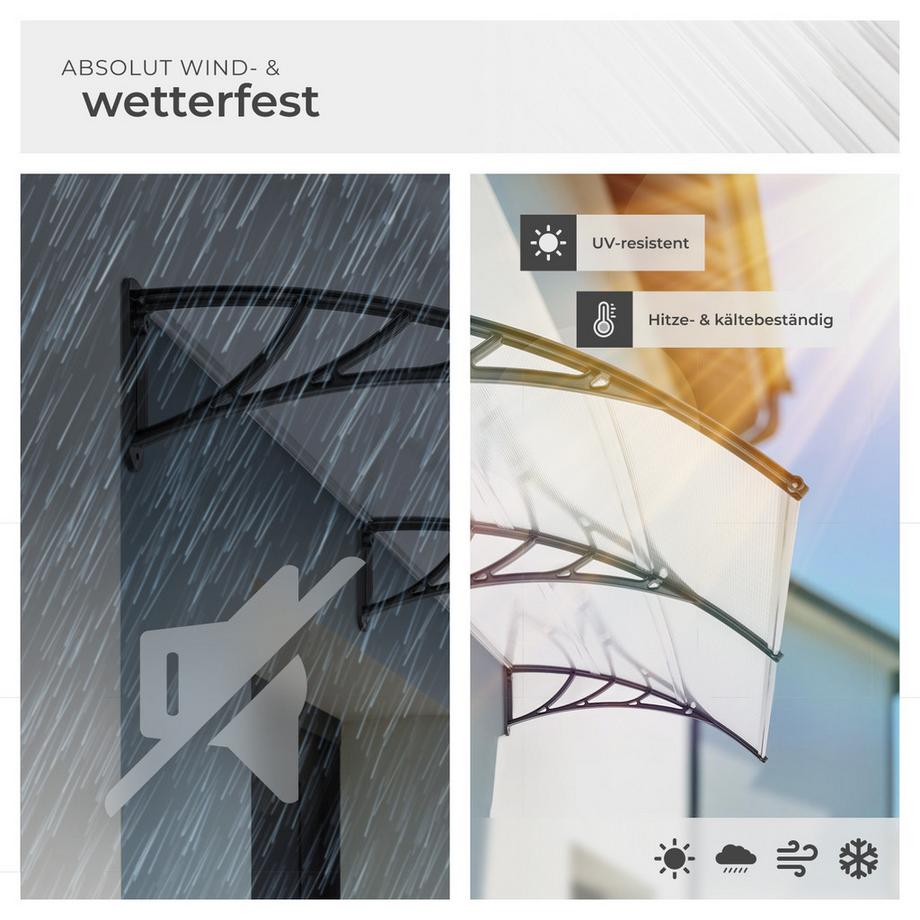 Tectake Vordach  in Bogenform wetterfest  