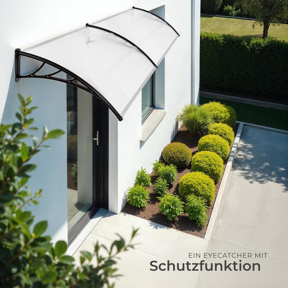 Tectake Vordach  in Bogenform wetterfest  