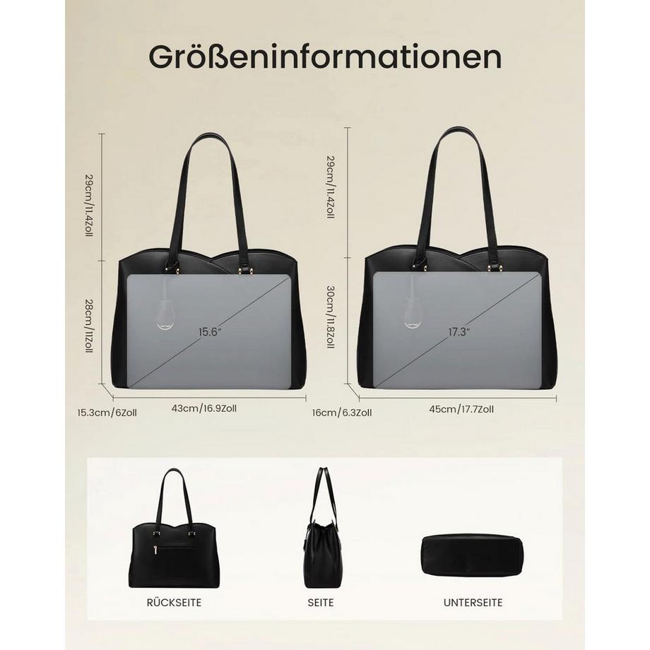 Only-bags.store Grosse Laptoptasche für Arbeit und Büro  