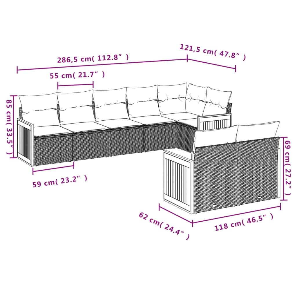 VidaXL Garten sofagarnitur poly-rattan  