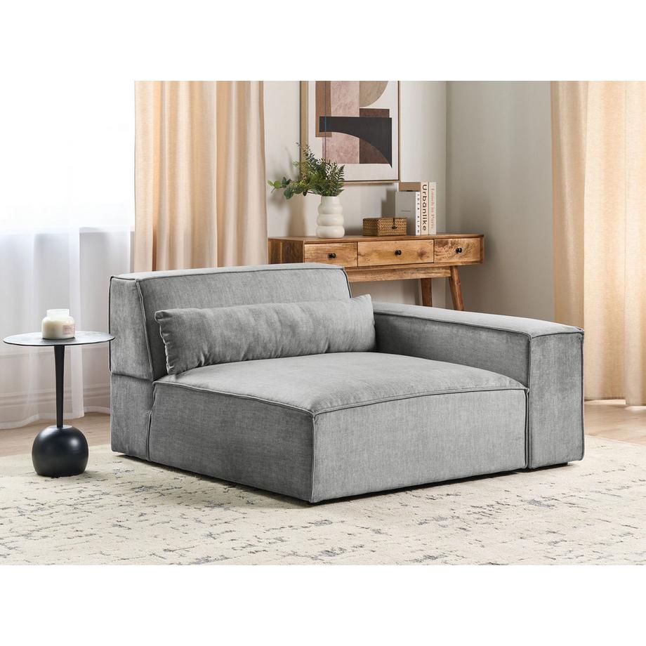 Beliani Module d'angle en Tissu Scandinave HELLNAR  