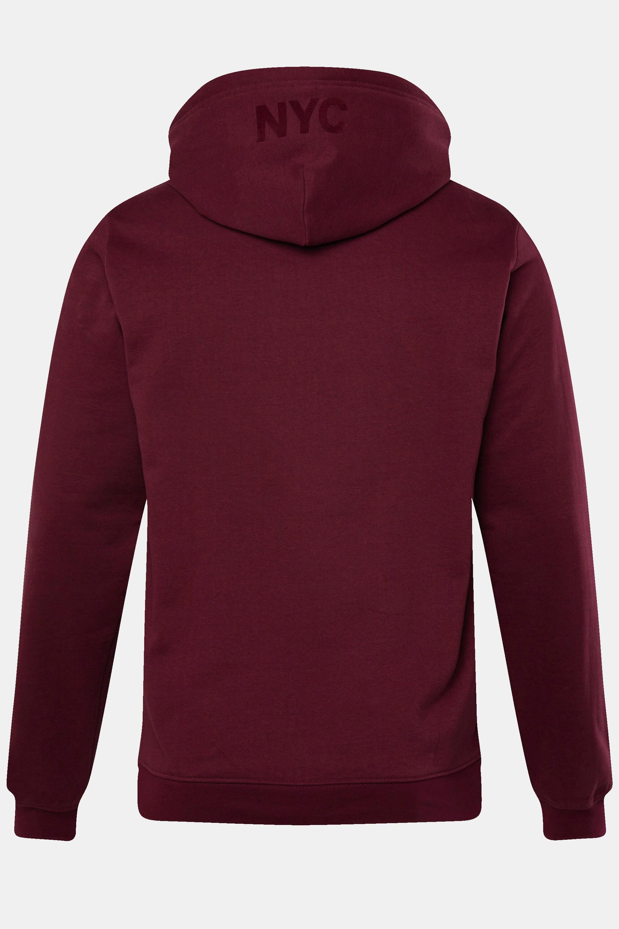 Sthuge  Maglia STHUGE con cappuccio e stampe vino rosso 