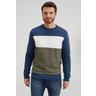 WE Fashion Herren-Sweatshirt mit Colourblock-Design  Seegrau
