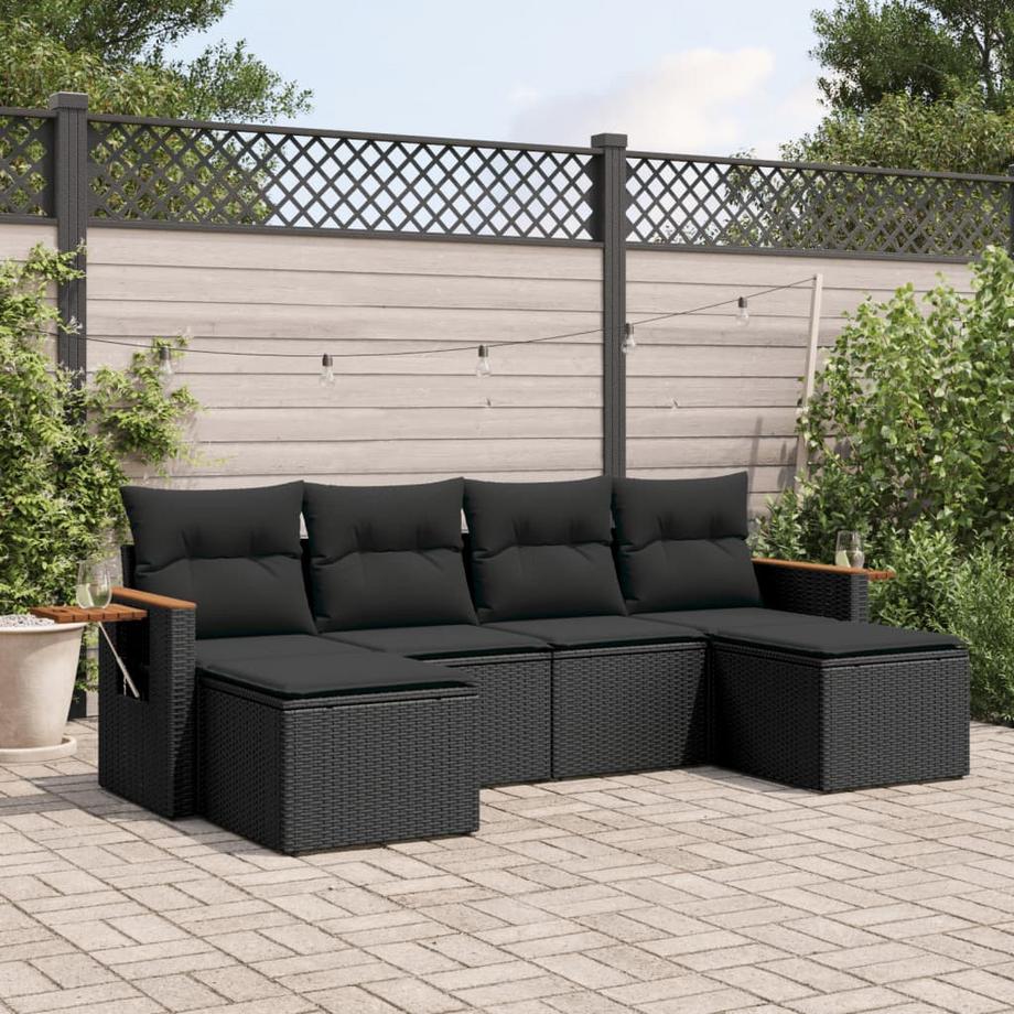 VidaXL set divano da giardino Polirattan  