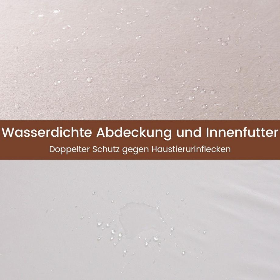 Northix  Orthopädisches Hundebett für große Hunde mit Memory-Schaum-Unterstützung & abnehmbarem Bezug Beige 