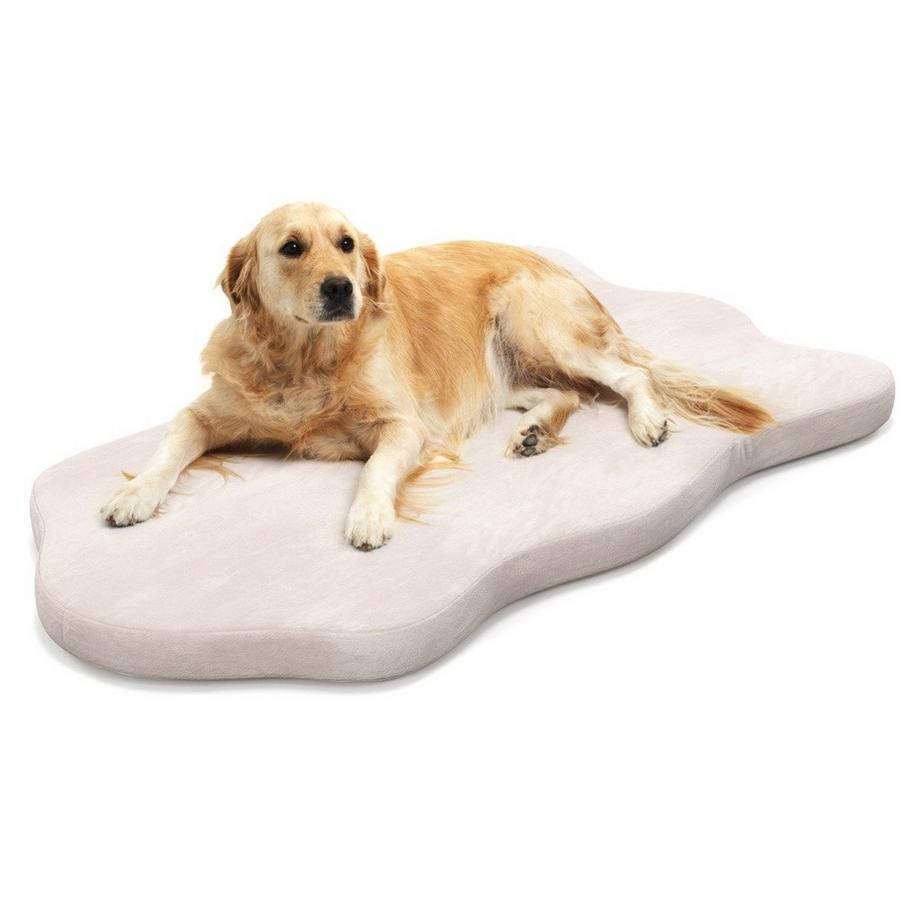 Northix  Orthopädisches Hundebett für große Hunde mit Memory-Schaum-Unterstützung & abnehmbarem Bezug Beige 