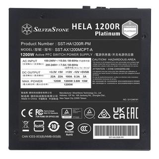 SilverStone  HELA 1200R Platinum alimentatore per computer 1200 W 20+4 pin ATX ATX Nero 