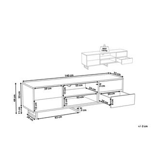 Beliani Meuble TV en MDF Moderne MAINE  