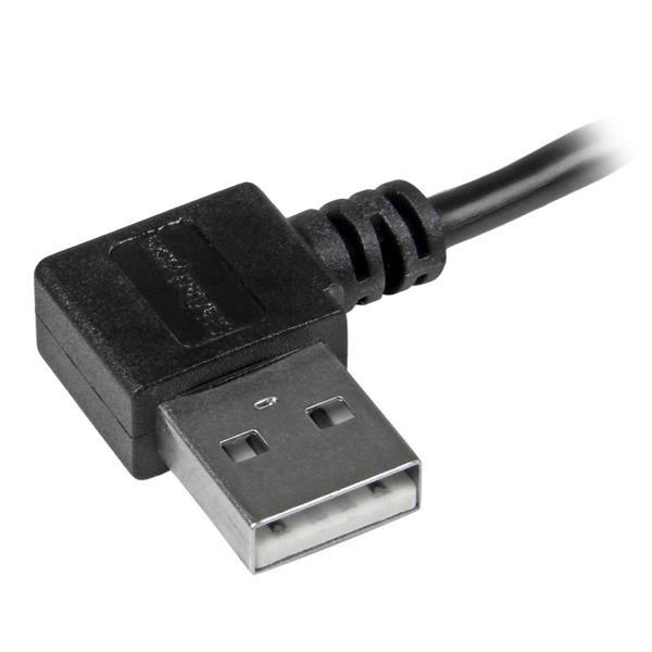 STARTECH.COM  Câble USB A vers Micro B de 2 m avec connecteurs coudés à angle droit - M/M - Noir 