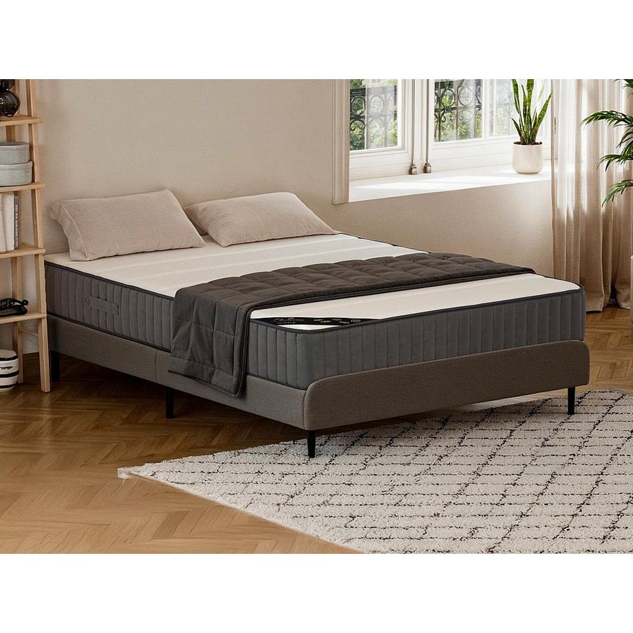 Vente-unique Matelas 200 x 200 cm ressorts ensachés 7 zones et mousse haute résilience ép.26cm - AUDACE de PALACIO  