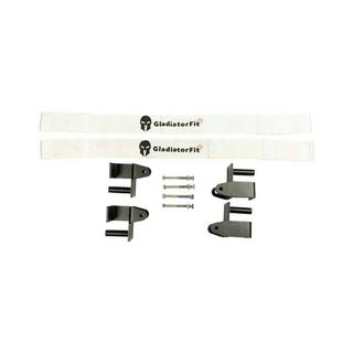 GladiatorFit  Sicherheitsgurte 110x8cm für Rack und Squat Cage (2er-Pack) 
