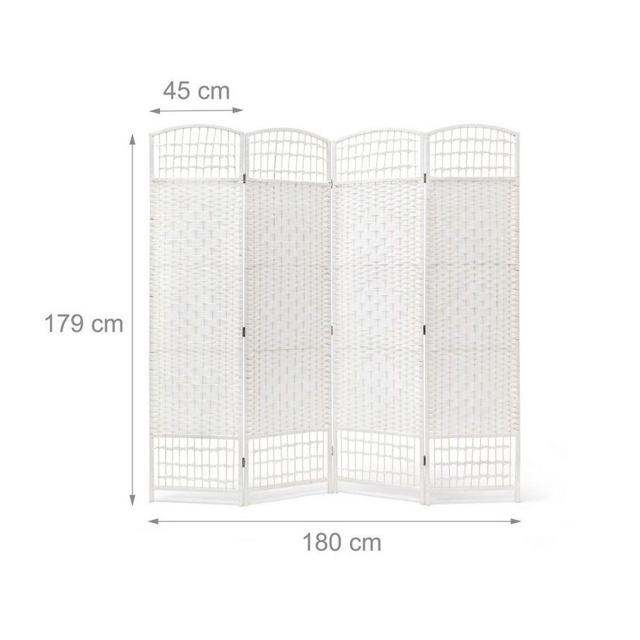 Northix Divisorio per ambienti, schermo per la privacy a 4 pannelli  