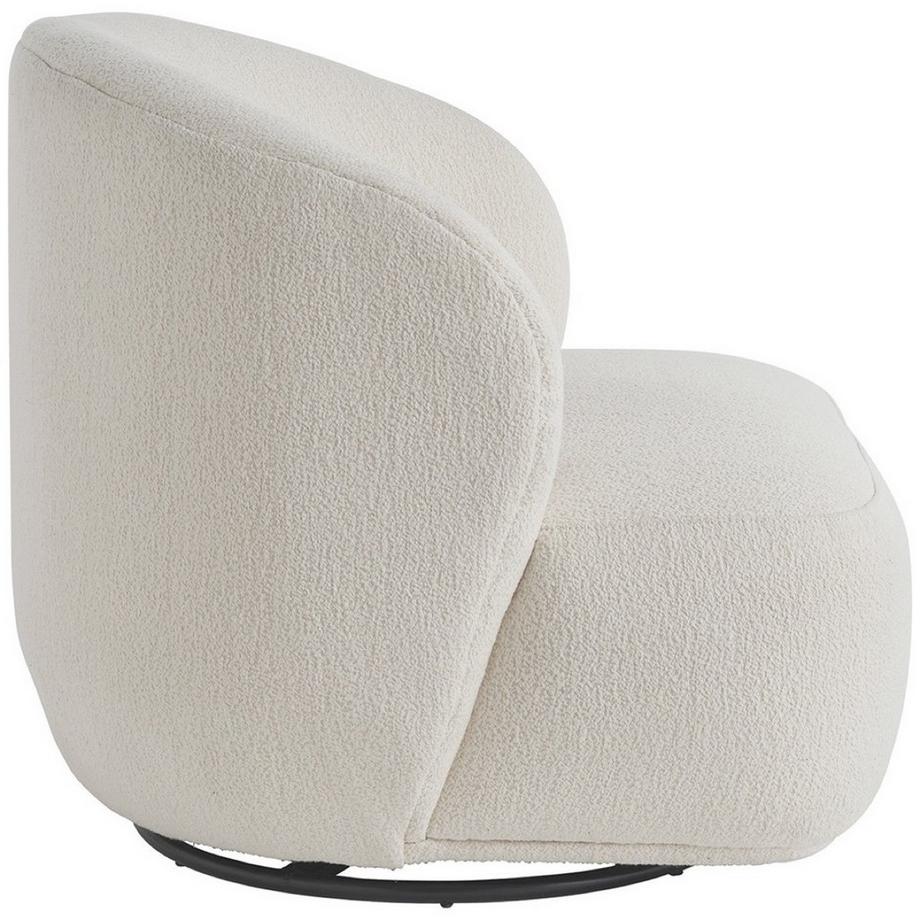 Blanc d'Ivoire Fauteuil Lisette Bouclé crème  
