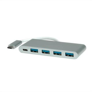 Roline  14.02.5045 hub di interfaccia USB 3.2 Gen 1 (3.1 Gen 1) Type-C 5000 Mbit/s Argento 