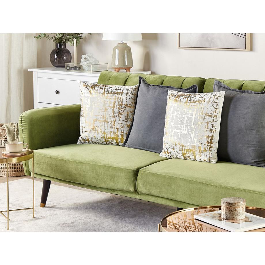 Beliani Dekokissen 2er Set aus Baumwolle Modern GARDENIA  