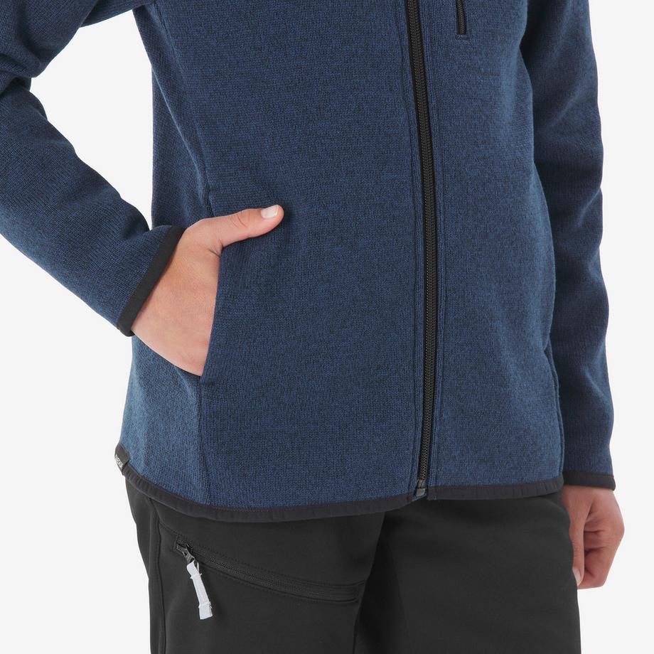 QUECHUA Kinder warme Wander Fleecejacke  