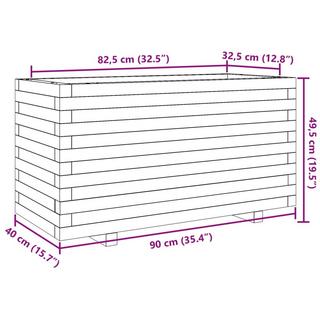 VidaXL fioriera da giardino Legno di pino impregnato  