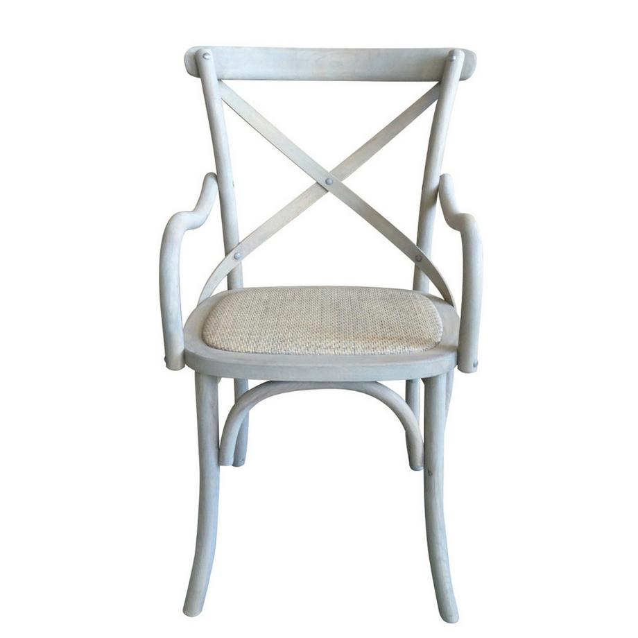 Calicosy Lotto di 2 poltrone bridge in legno massiccio e paglia di Vienna L62 cm - BISTROT  