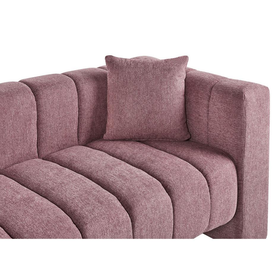 Beliani Chaise longue côté droit en Tissu Glamour LANNILS  