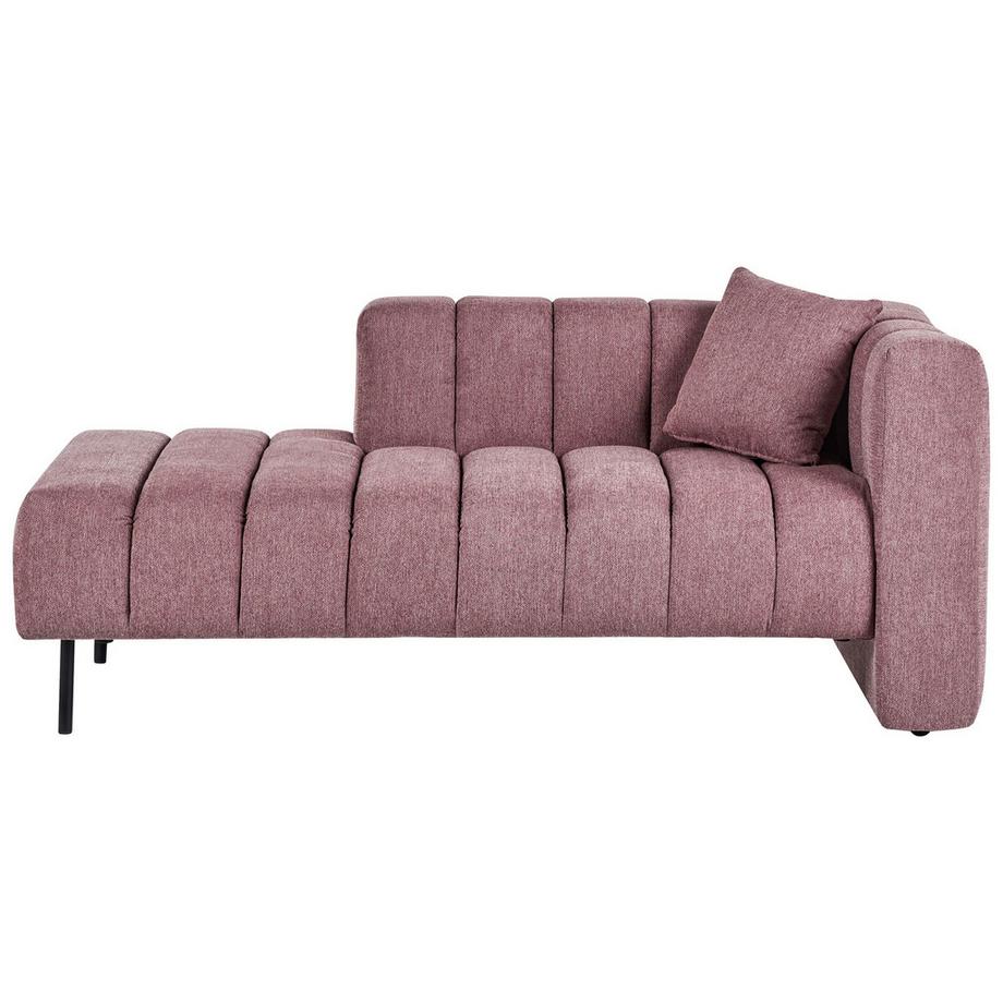 Beliani Chaise longue côté droit en Tissu Glamour LANNILS  