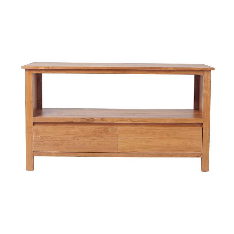 Vente-unique Waschbeckenunterschrank - Teakholz - 135 cm - KETAPANG  
