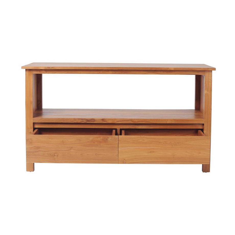 Vente-unique Waschbeckenunterschrank - Teakholz - 135 cm - KETAPANG  