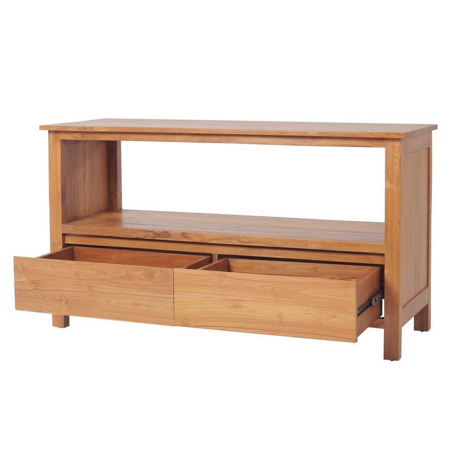 Vente-unique Waschbeckenunterschrank - Teakholz - 135 cm - KETAPANG  