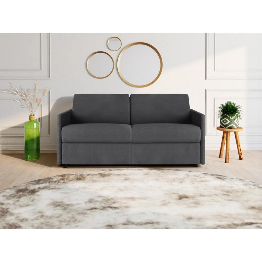 Vente-unique Schlafsofa 3Sitzer Stoff Liegefläche 1 MatratzenCALIFE  