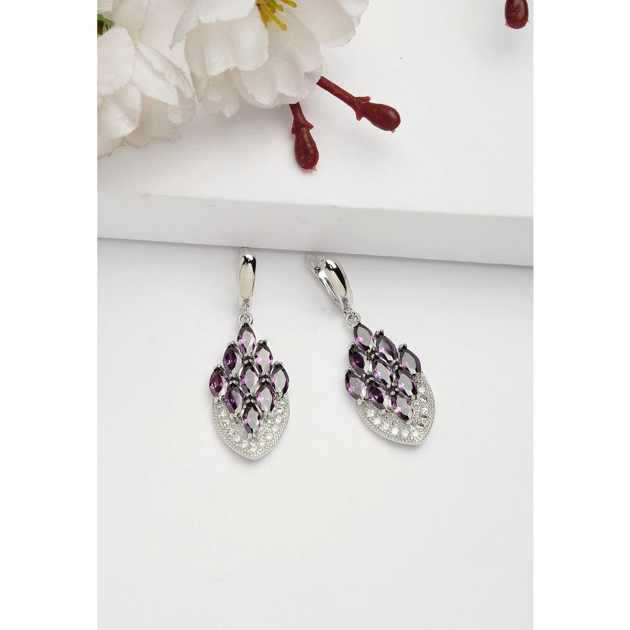 AVANT-GARDE PARIS  Diva Kollektion Pfauenfeder-Tropfenohrringe 